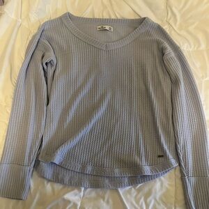 Hollister Soft Blue V-Neck Sweater